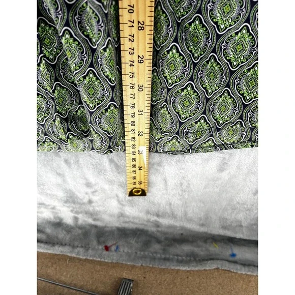 Cinch Mens Long Sleeve Button Down Shirt Green Paisley Print Size L - Picture 4 of 7